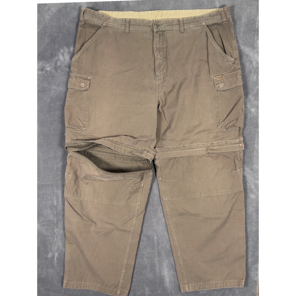 Gander Mountain Guide Series Pants Mens 44x32 Convertible Cargo Canvas Zip Off
